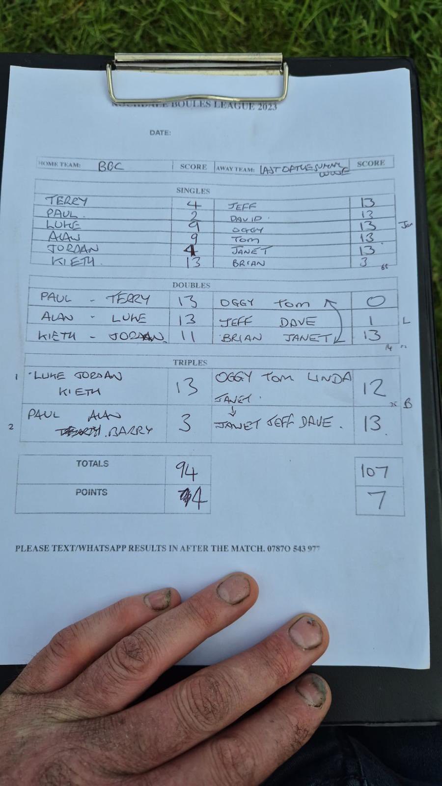 Match results image